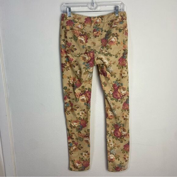 Vintage Mudd Size 9 Tan Floral Lightweight Denim Cottagecore Y2K 90s Romantic - Picture 2 of 9